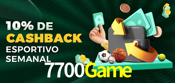 10% de bônus de cashback na 7700Game